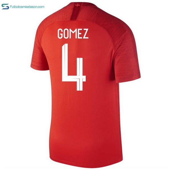 Camiseta Inglaterra 2ª Gomez 2018 Rojo